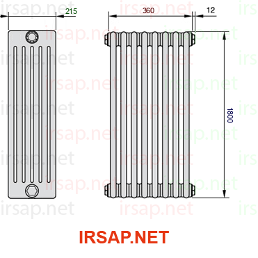 Радиатор IRSAP Tesi 61800/8 T22 CL 01